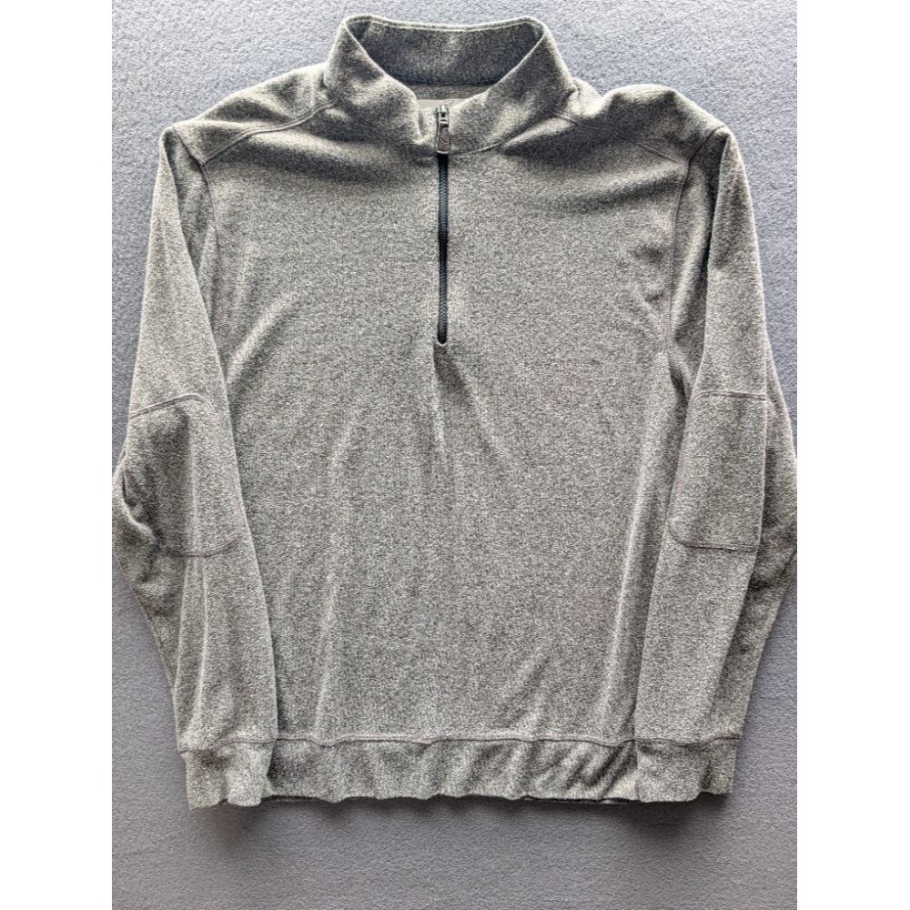 Greg Norman Men's 1/4 Zip Pullover Sweater Heather Grey Long Sleeve Size L/G